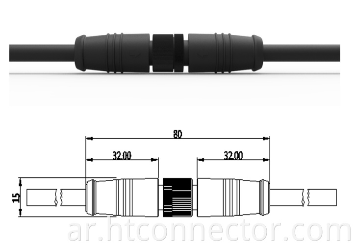 Metal waterproof connector